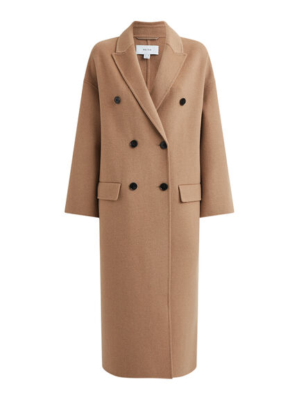 Layah Relaxed Wool Double Breasted Coat